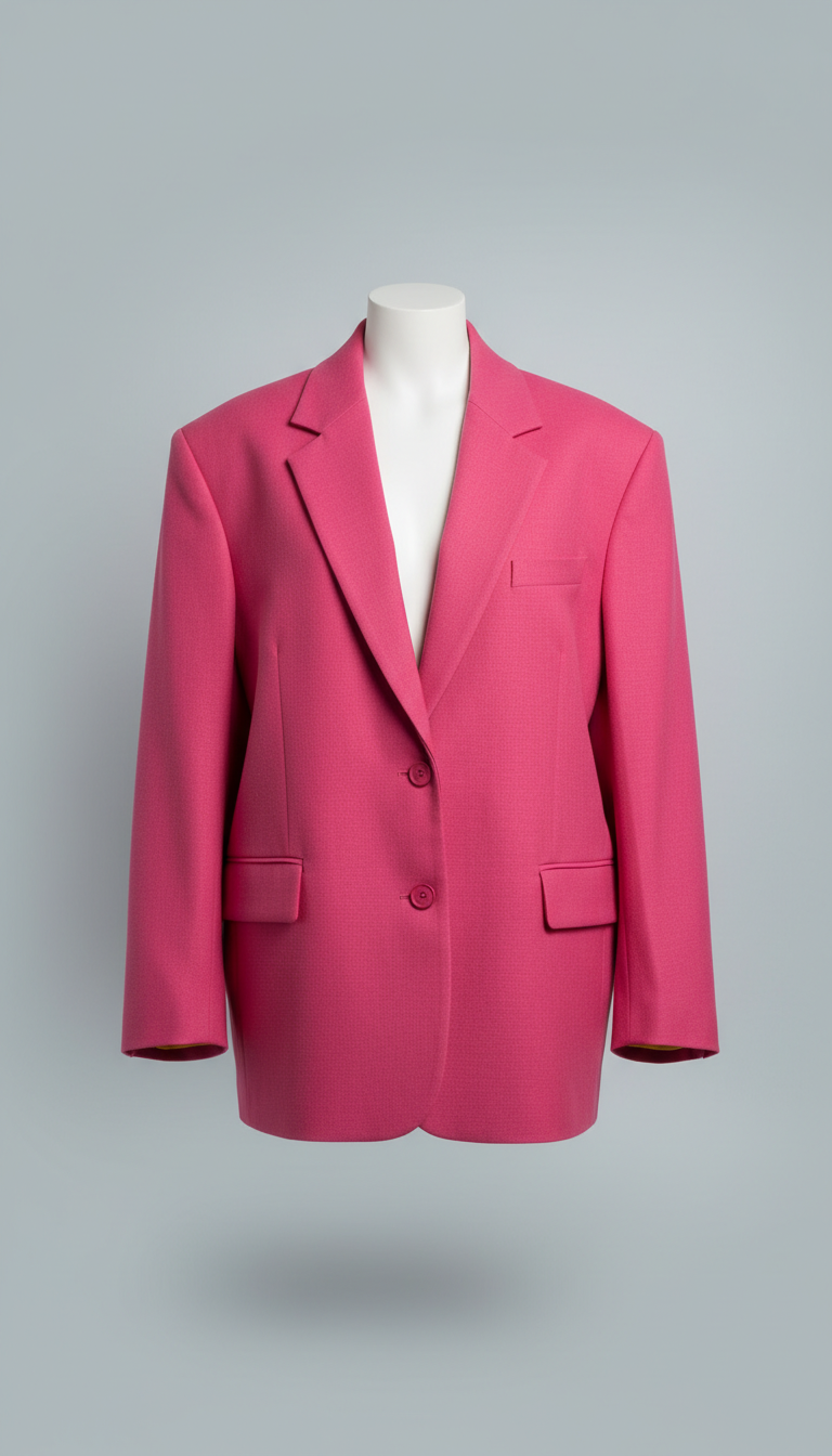 Blazer oversized rosa eléctrico
