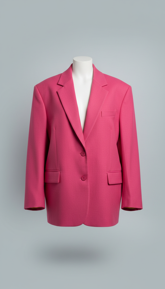 Blazer oversized rosa eléctrico