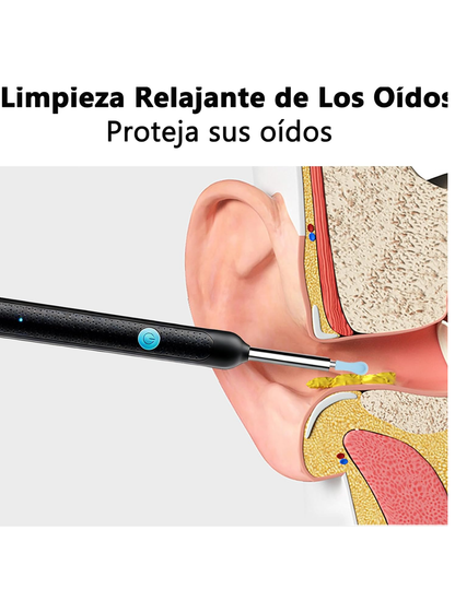 Limpiador de oídos con cámara